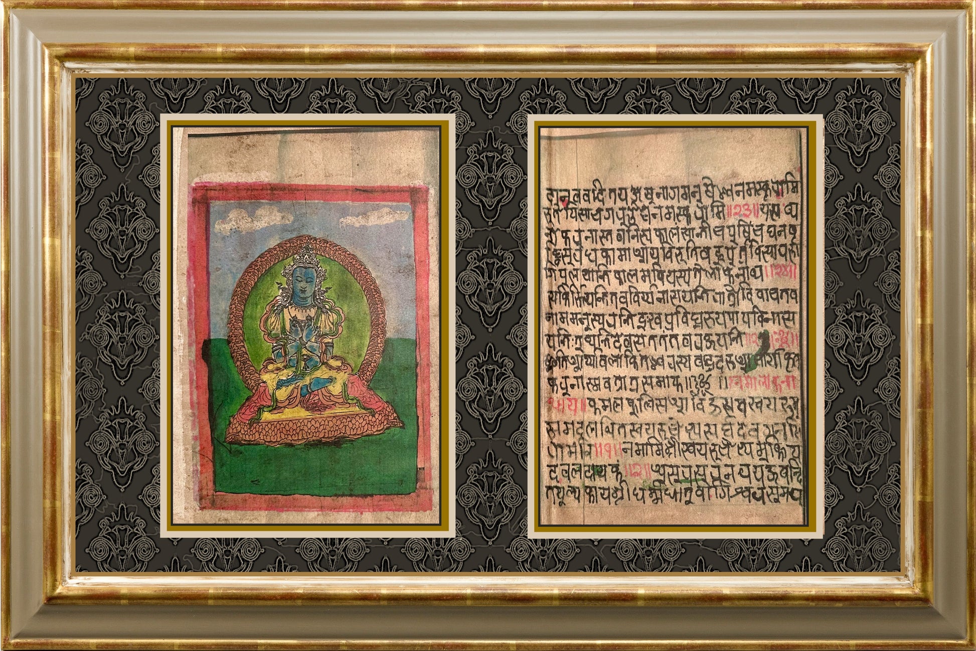 Antique Buddhist Tsakli Card Paintings; Series 8 I Tibetan Art  I Buddhist Paintings I Wall Art I Decor - DharBazaar