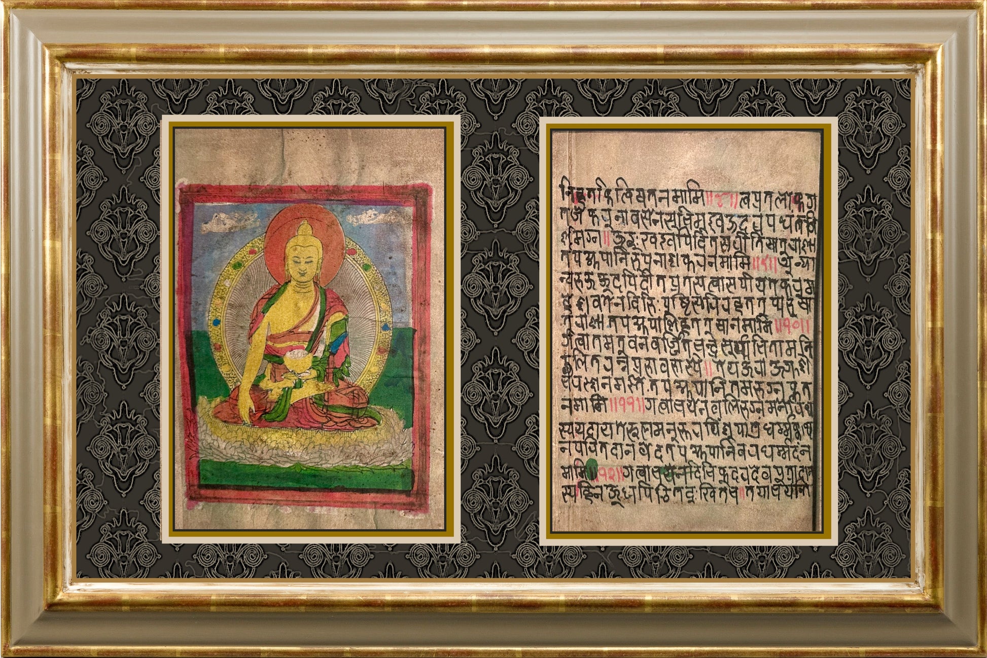 Antique Buddhist Tsakli Card Paintings; Series 2 I Tibetan Art  I Buddhist Paintings I Wall Art I Decor - DharBazaar