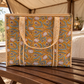 Mustard Floral Travel Tote Bag