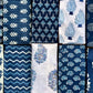 Block Print Dinner Napkins, Blue Series 3, Cloth Napkins, Wedding Napkins - DharBazaar