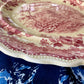 Set of 5 antique red and white transferware dinner plates made by William Ridgway in 1830's - DharBazaar