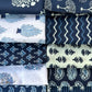 Block Print Dinner Napkins, Blue Series 4, Cloth Napkins, Wedding Napkins - DharBazaar