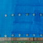 Blue vintage brocade sari remnant in a floating gold frame #SariRecycled #BrocadeSari - DharBazaar