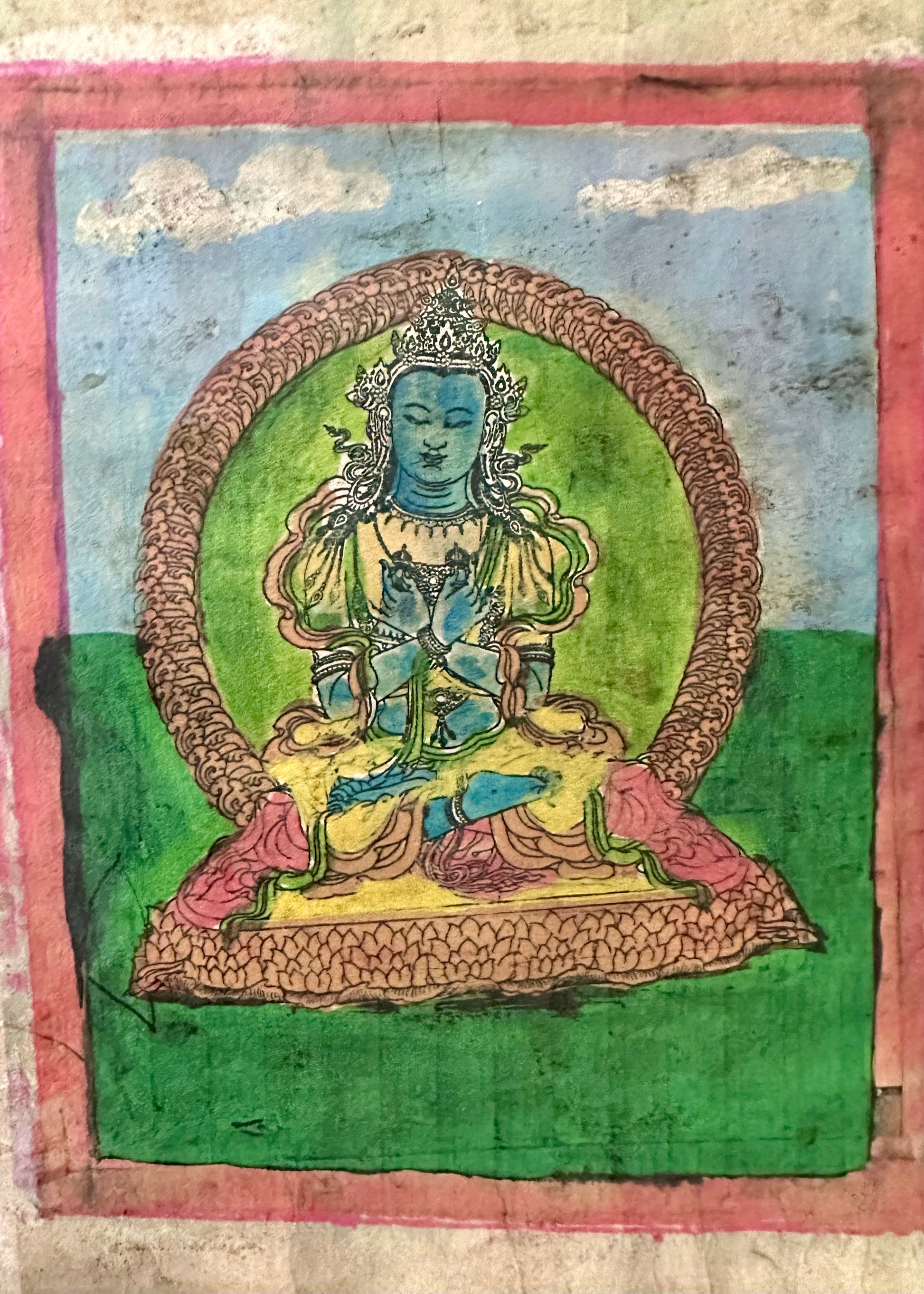 Antique Buddhist Tsakli card paintings; series 8 #TibetanArt #TsakliCards #BuddhistPaintings - DharBazaar