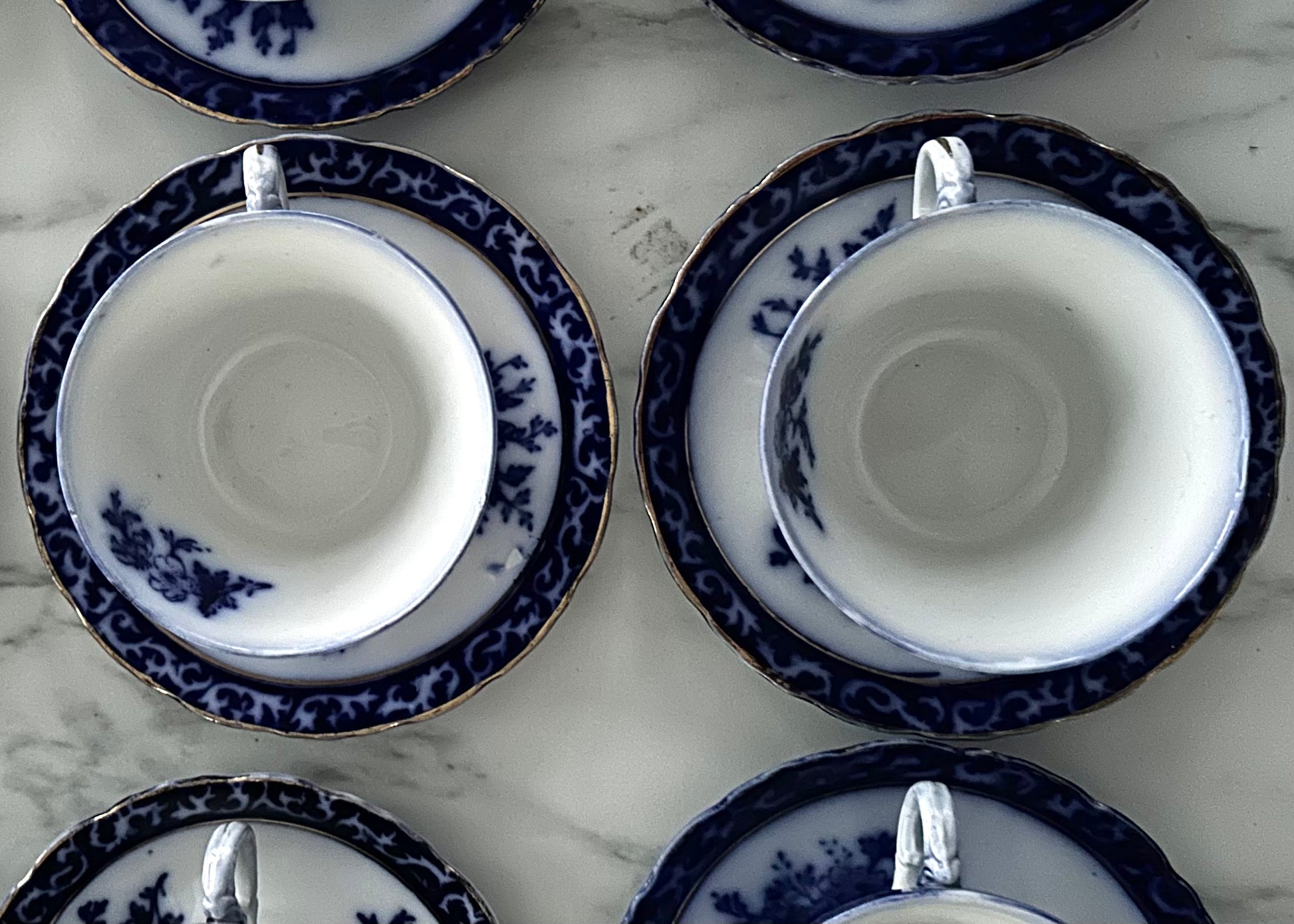 Antique english tea cups and soucers by Touraine Stanley ... Circa 1900-1909 - DharBazaar