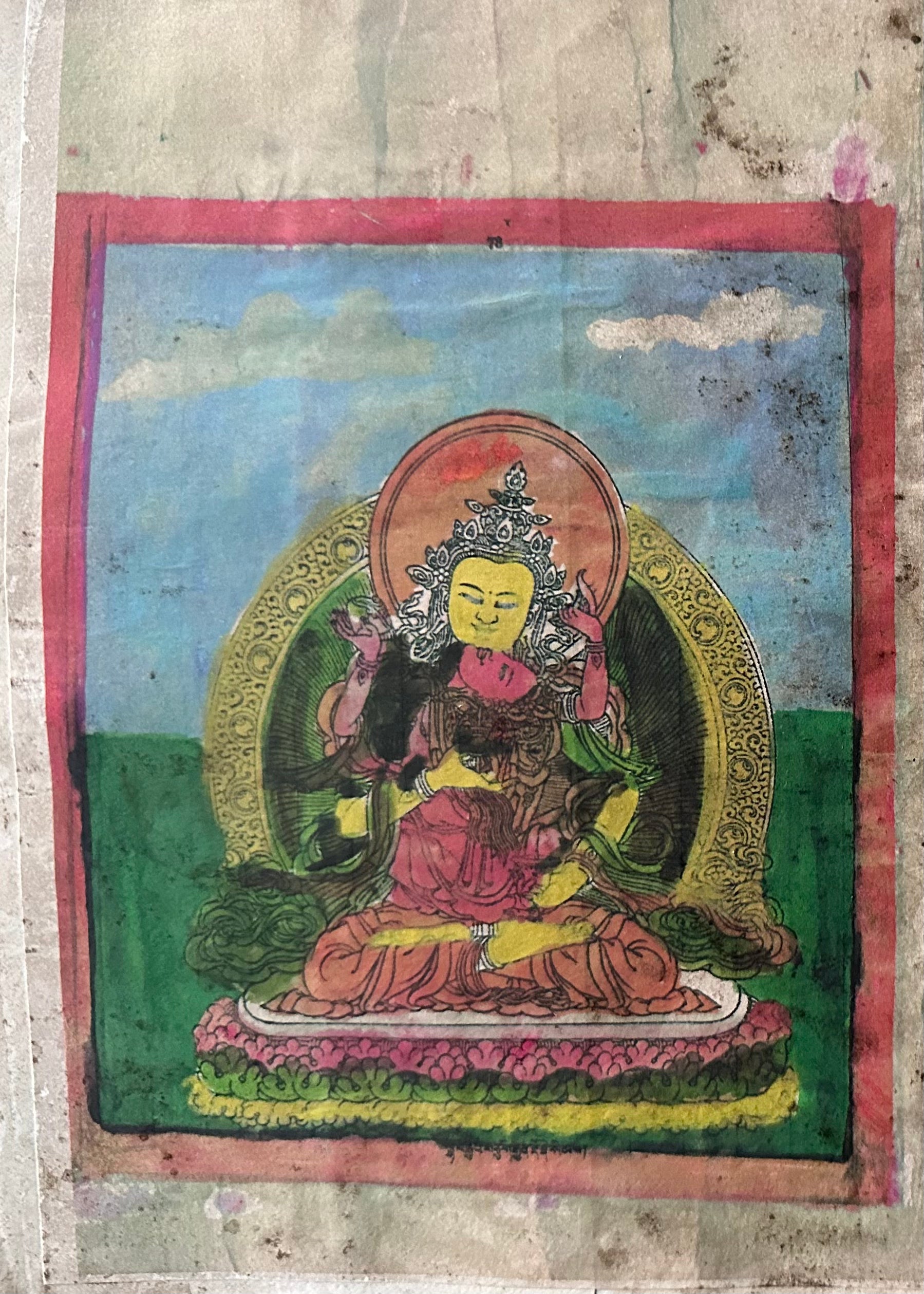 Antique Buddhist Tsakli card paintings; series 7 #TibetanArt #TsakliCards #BuddhistPaintings - DharBazaar