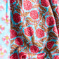 Hand-block Printed Kimono Robes in Pink & Turquoise - DharBazaar