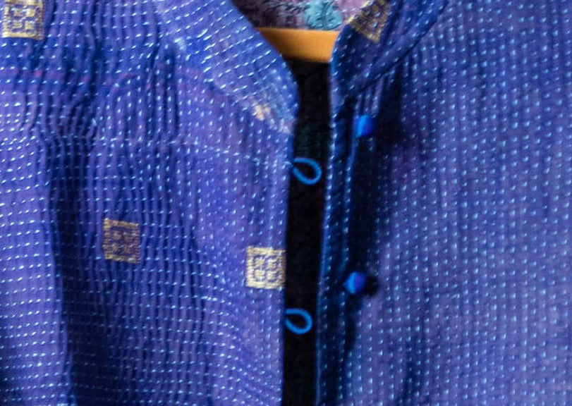 Purple Long Line Jacket - DharBazaar