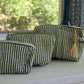 Set of 3 Striped Travel Pouches Collection | Cosmetics Bag | Travel Essentials | Toiletries Bag | Makeup Bag - DharBazaar