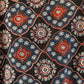Mens Cotton Hand-block Print Pajamas in a Blue and Red Geometric Pattern - DharBazaar