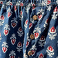 Mens Cotton Hand-block Print Pajamas in Blue & Red - DharBazaar