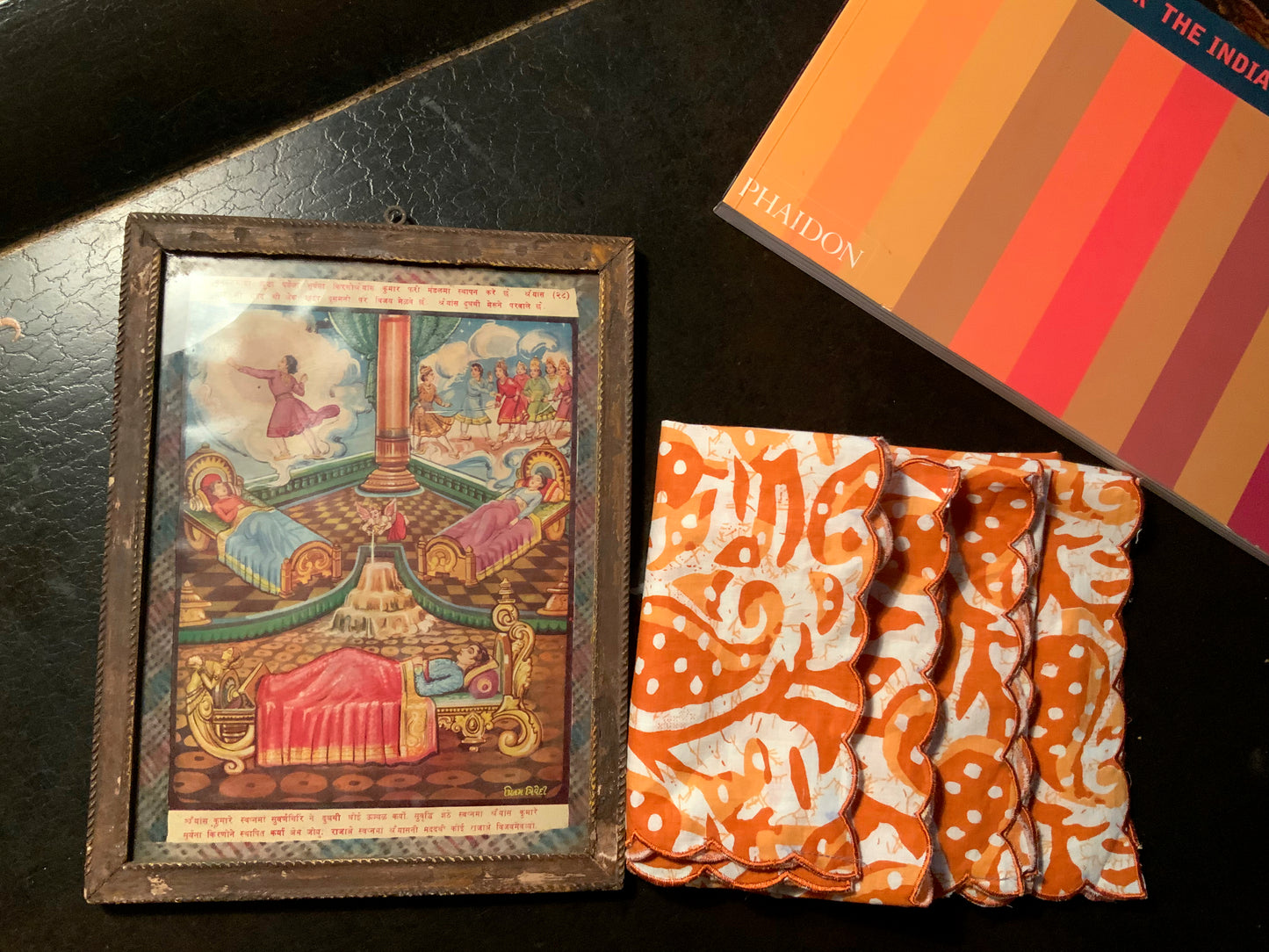 Orange Batik Cotton Placemats - DharBazaar