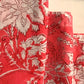 Hand-block Print Dinner Napkins of White Mughal Flowers on Red Background #dinnernapkins #luxurynapkin #BestBlockprintNapkins - DharBazaar