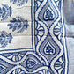 Hand-block Printed Cotton Sarong and Scarves in Blue and White - DharBazaar