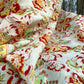 Hand-block Printed Cotton Sarong and Scarves in Red and Yellow - DharBazaar