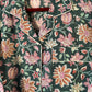 Chinoiserie Inspired Hand-block Print Pajamas in Green & Pink - DharBazaar