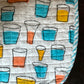 Blue, Orange and White Cotton Baby Blanket #BabyBlankets - DharBazaar
