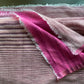 Pink Kashmir shawl with reversed brown and gold stripes #KashmirShawl  #BrownPinkMixin - DharBazaar