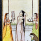 Indian Miniature Painting on Ivory of Woman Getting Dressed with Attendants (Late 19th Century) - DharBazaar