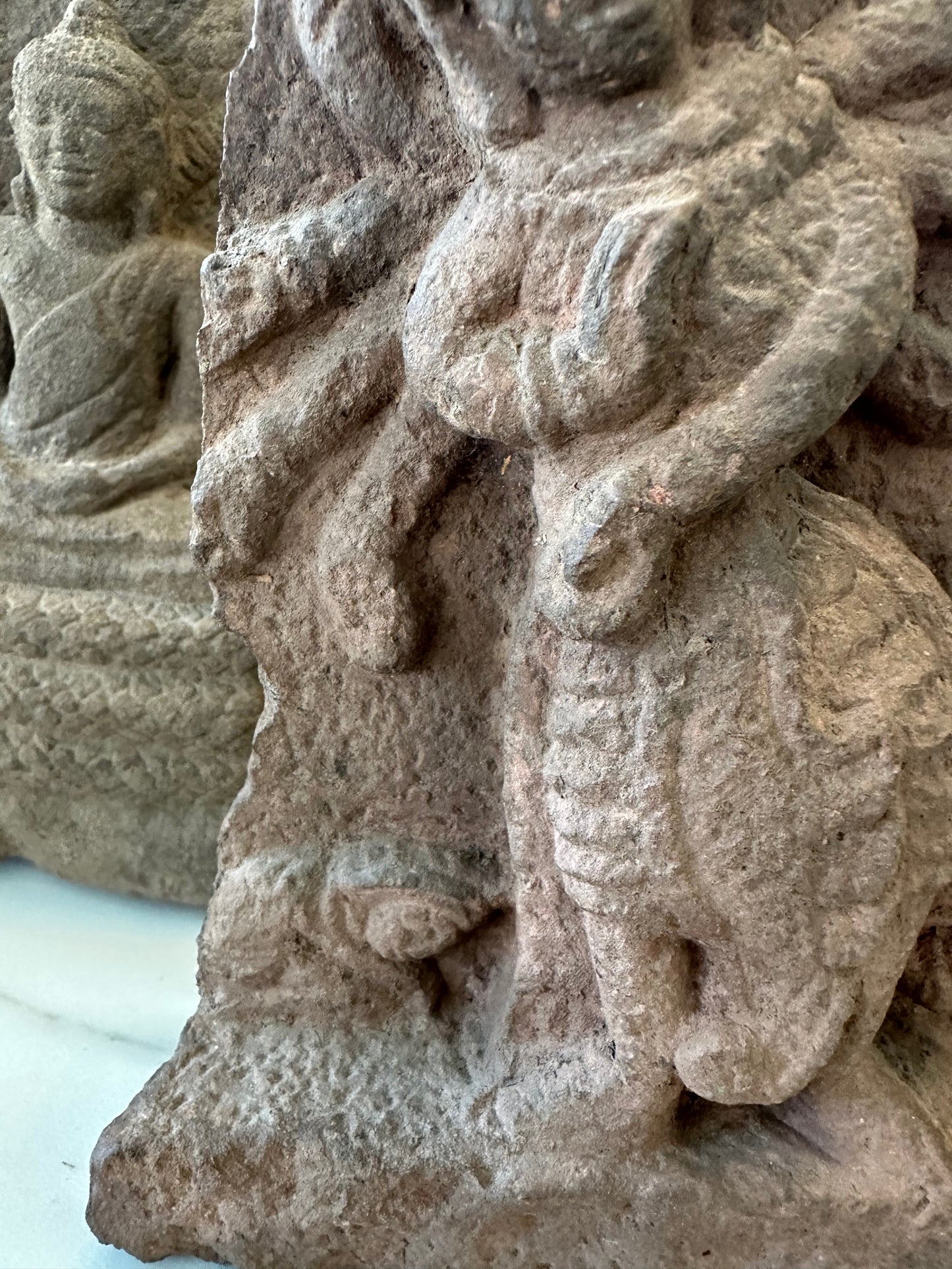 Antique stone statue of Godess Durga - circa 15th century-17th century #Durga - DharBazaar
