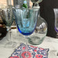 Set of four blue tinted wine glasses #BlueGlass #VintageWineGlasses #LoveWine - DharBazaar