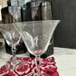 Delicately etched vintage wine glasses #EtchedGlass #VintageWineGlasses #LoveWine - DharBazaar