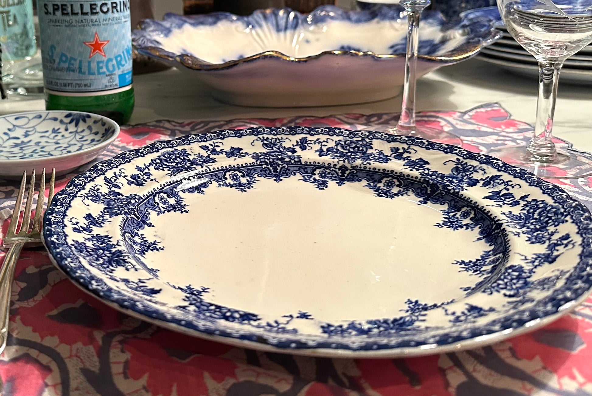 Blue dinner plates