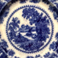Antique English flow blue salad plates by Adams China, circa 1891-1901 - DharBazaar