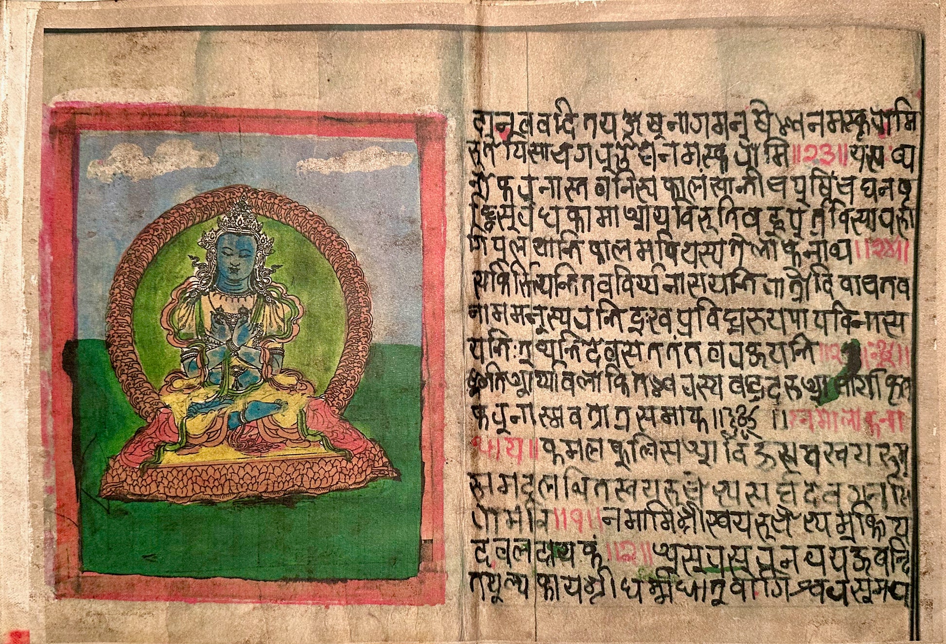 Antique Buddhist Tsakli card paintings; series 6 #TibetanArt #TsakliCards #BuddhistPaintings - DharBazaar