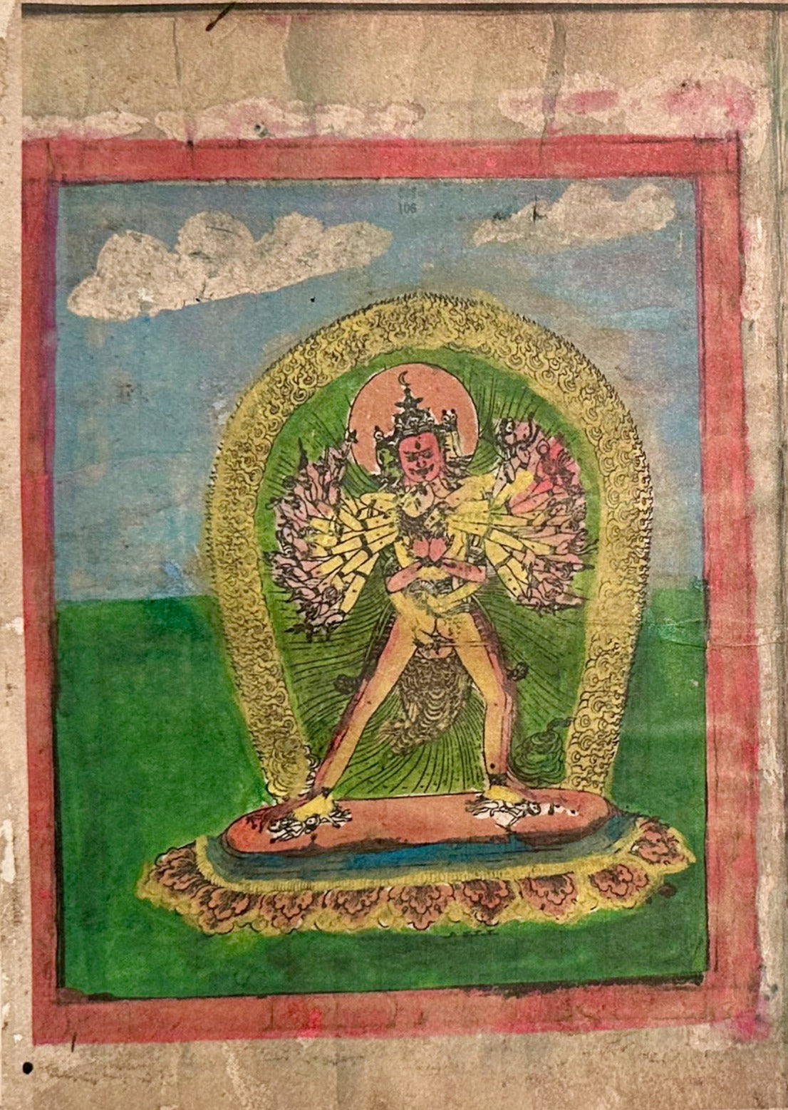 Antique Buddhist Tsakli card paintings; series 5 #TibetanArt #TsakliCards #BuddhistPaintings - DharBazaar