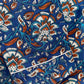 Chinoiserie Inspired Hand-block Print Pajamas in Navy Blue - DharBazaar